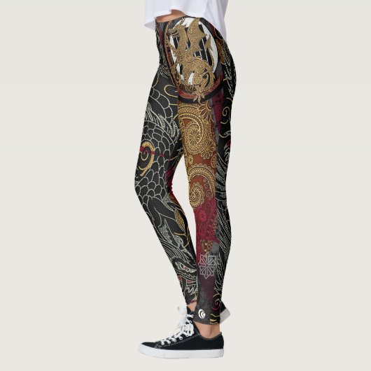 Japanisches königliches Drache-Emblem Leggings (Links)