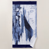 Japanisches Kran-Badetuch Strandtuch (Vorderseite)