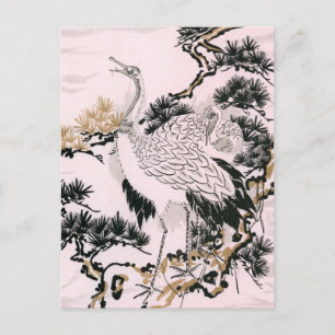 japanisches Krandesign Postkarte