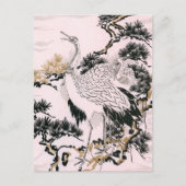 japanisches Krandesign Postkarte (Vorderseite)