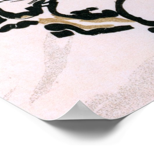 japanisches Krangevogeldesign Poster (Ecke)