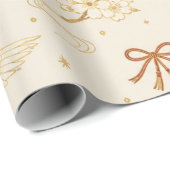 Japanisches Kranich-Weihnachtspapier Geschenkpapier (Rolleneckpunkt)
