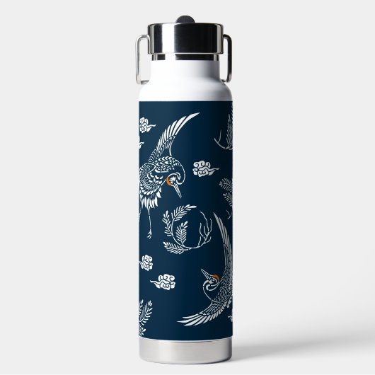 Japanisches Kranichpaar Trinkflasche (Vorderseite)