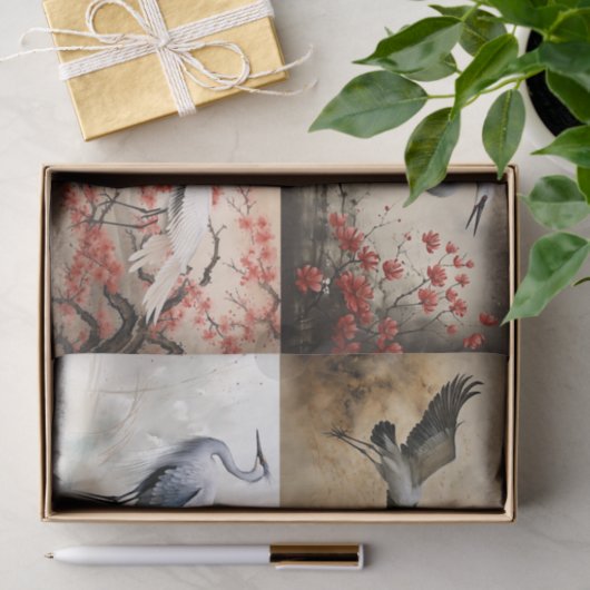 Japanisches Krankollektiv 2 Dekoupage Paper Seidenpapier (Geschenk)