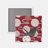 Japanisches Kranmuster Magnet (Vorderseite/Rückseite)