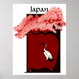 Japanisches Kranposter Poster