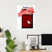 Japanisches Kranposter Poster (Heimbüro)