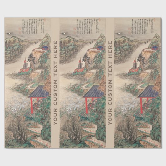 Japanisches Kunstgewohnheits-Packpapier Geschenkpapier (Flach)