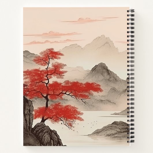 Japanisches LandschaftsNotebook Notizblock (Rückseite)