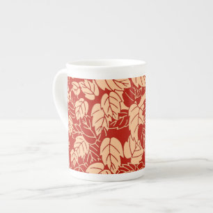 Japanisches Leaf Print, Mandarin Orange Porzellantasse