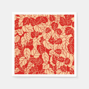 Japanisches Leaf Print, Mandarin Orange Serviette