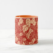 Japanisches Leaf Print, Mandarin Orange Tasse (Zentrum)