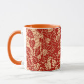 Japanisches Leaf Print, Mandarin Orange Tasse (Links)