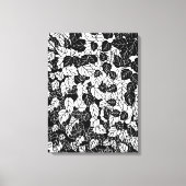 Japanisches Leaf Print, Schwarz/Weiß Leinwanddruck (Vorderseite)