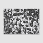 Japanisches Leaf Print, Schwarz/Weiß Seidenpapier (Vorderseite)