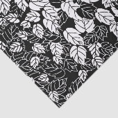 Japanisches Leaf Print, Schwarz/Weiß Seidenpapier (Ausschnitt)