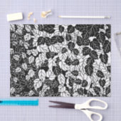 Japanisches Leaf Print, Schwarz/Weiß Seidenpapier (Handwerk)