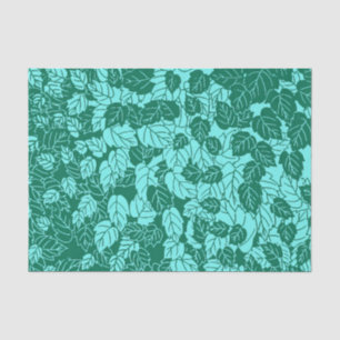 Japanisches Leaf Print, Türkis und Aqua Seidenpapier