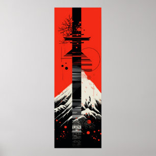 Japanisches Letters Grafisches Poster