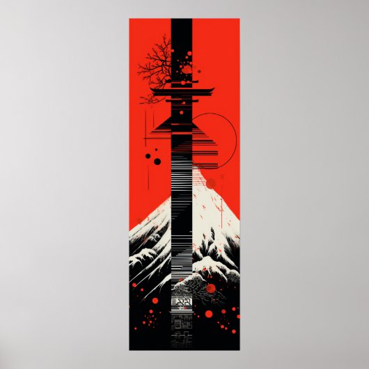 Japanisches Letters Grafisches Poster (Vorne)