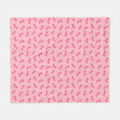 Japanisches Libellen-Muster, helles korallenrotes Fleecedecke (Vorderseite (Horizontal))