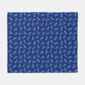 Japanisches Libellen-Muster-, Kobalt-und Fleecedecke (Vorderseite (Horizontal))