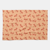 Japanisches Libellen-Muster, Mandarine Handtuch (Horizontal)