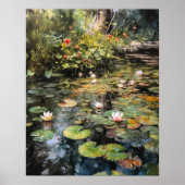 Japanisches Lotus Blume Pond Art Print Poster (Vorne)