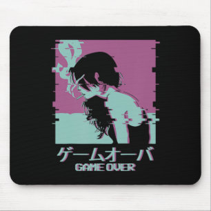 Japanisches Mädchen Anime Game Over Mousepad