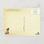 Japanisches Mädchen in Kimono, das Reis kocht Postkarte (Rückseite)