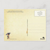 Japanisches Mädchen in Kimono mit einem Schirm Postkarte (Rückseite)