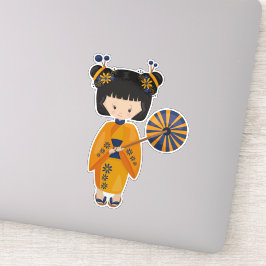 Japanisches Mädchen, Japan, Niedliches Mädchen, Or Aufkleber