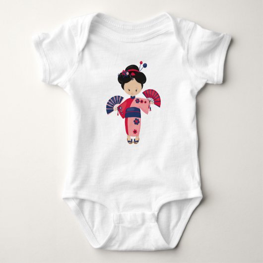 Japanisches Mädchen, Japan, Niedliches Mädchen, Pi Baby Strampler (Vorderseite)