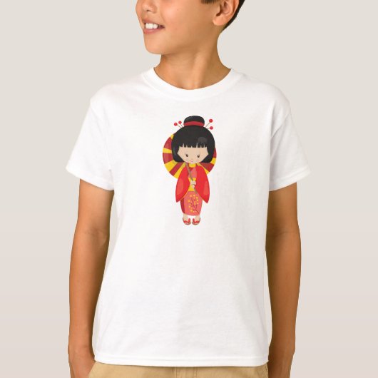 Japanisches Mädchen, Japan, Niedliches Mädchen, Ro T-Shirt (Vorderseite)