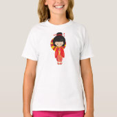 Japanisches Mädchen, Japan, Niedliches Mädchen, Ro T-Shirt (Vorderseite)