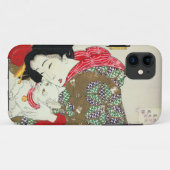 Japanisches Mädchen mit Katze, Tsukioka Yoshitoshi Case-Mate iPhone Hülle (Rückseite (Horizontal))