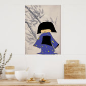 Japanisches Mädchen Poster (Küche)