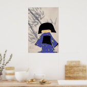 Japanisches Mädchen Poster (Küche)
