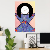 japanisches Mädchen Poster (Heimbüro)