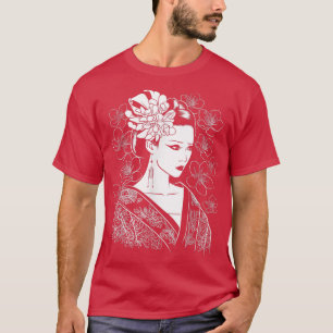 Japanisches Mädchen Samurai Sinobi Fighter Ninja M T-Shirt