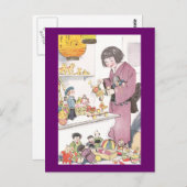 Japanisches Mädchen und Dollars Postkarte (Vorne/Hinten)