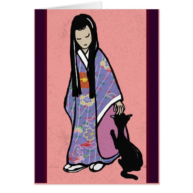 Japanisches Mädchen und ihre Katze (Vorne)
