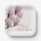 Japanisches Magnolia-Brautparty Pappteller (Vorderseite)