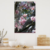 Japanisches Magnolia-Poster -24x36 -andere Größen  Poster (Küche)