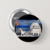 Japanisches malendes C. 1800's Button (Vorne & Hinten)