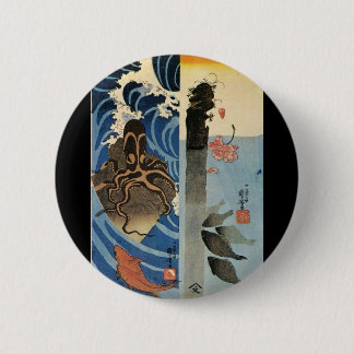 Japanisches malendes C. 1800's Button