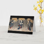 Japanisches malendes C. 1800's Karte (Gelbe Blume)