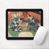 Japanisches malendes C. 1800's Mousepad (Mit Mouse)
