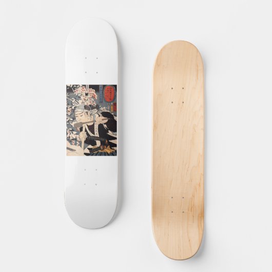 Japanisches malendes C. 1800's Skateboard (Vorderseite)