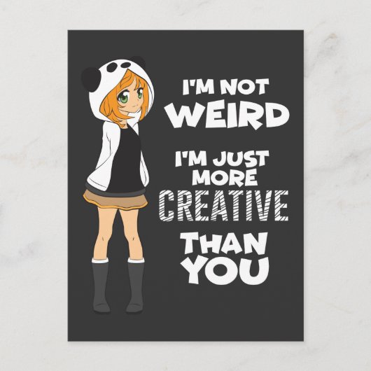 Japanisches manga Geschenk niedlicher Kawaii Postkarte (Vorderseite)